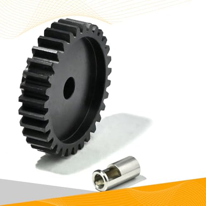 M1.5 31T Pinion Gear 8mm Bore with 8mm to 5mm Shaft Adapter Sleeve, Chromium Steel Motor Gear with Set Screw & Hex Key for Traxxas ARRMA Losi 1/5 1/8 RC Cars - size: 31T