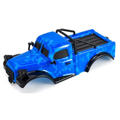 1/18 RC Pickup Truck Body Shell, ABS Impact-Resistant Upgrade for TRX4M Defender/Bronco/Wrangler (Blue) - color: Blue