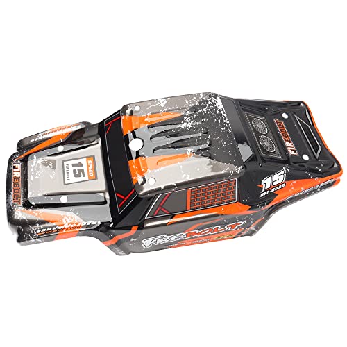 90144 Truck Car Shell Body Cover with Body Decal Spare Parts for 1:12 Bruhless Brushed 901 901A HM124 RC Car Trucks (Orange)