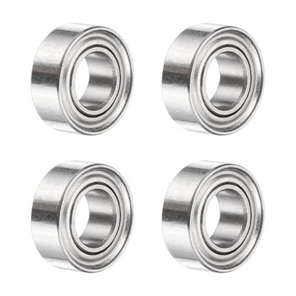 uxcell 4Pcs SMR84ZZ Deep Groove Ball Bearings, 4x8x3mm 440C Stainless Steel Double Shielded Bearings, ABEC 5 - size: 4x8x3mm