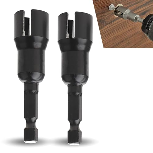 Power Wing Nut Driver Set, Hex Shank Nut Disassembly Tools for Panel Nuts Bolts C Hook Screws Eye, Wing Slotting Socket Wrench, Universal for Most Cars Trucks (Black #2.5 In Height)