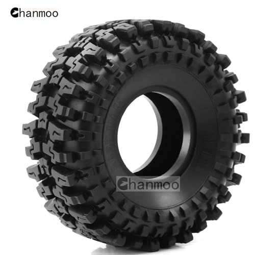 1.9 RC Crawler Tires With Foam Insert 1/10 Soft Rubber Mud Grappler Wheels Tyres OD 4.72" For 1:10 Rock Crawler Car Traxxas TRX4 Axial SCX10 II RC4WD D90 TF2 Tamiya CC01 Gen8 1.9" Rims 4PCS
