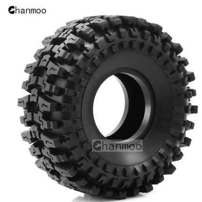 1.9 RC Crawler Tires With Foam Insert 1/10 Soft Rubber Mud Grappler Wheels Tyres OD 4.72" For 1:10 Rock Crawler Car Traxxas TRX4 Axial SCX10 II RC4WD D90 TF2 Tamiya CC01 Gen8 1.9" Rims 4PCS