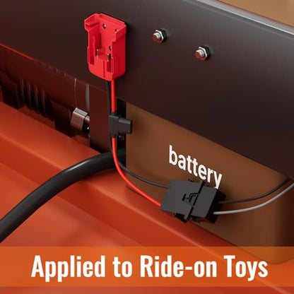RVBOATPAT Power Wheels Battery Adapter 18V for Battery Adapter with 12AWG Wire Harness Connector Compatible with 12 Volt Power Wheels - color: MWK-BWHC-W1-1PC