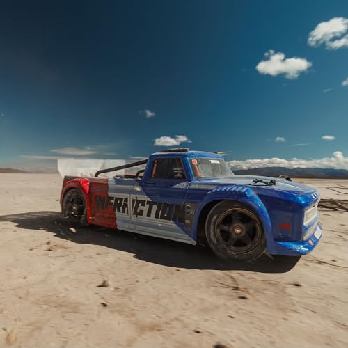 ARRMA RC Truck 1/8 Infraction 223S DSC 4X4 RTR Brushless All-Road Street Bash (Lipo Battery and Charger Not Included), Blue/Red, ARA4315V4T1 - color: Blue/Red