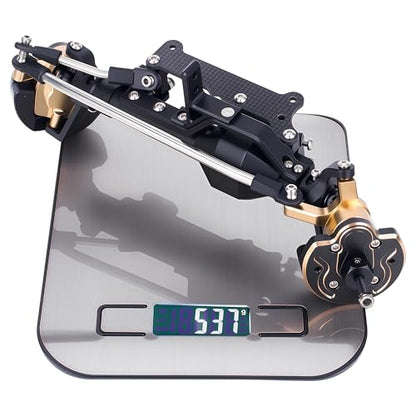 AMK Capra 1.9 Portal Axles Kit 857G, 4WS Front & Rear Axles with Isokinetic 3-Section CVD Shafts, 52° Max Steering, Low CG Battery Tray for Axial Capra 1.9 UTB10 1/10 RC Crawler Upgrade (Silvery) - color: Silvery