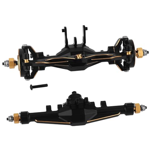 Brass Complete Front & Rear Axle Set with Brass Servo Mount and Steering Link for TRAXXAS TRX4M 1/18 RC Crawler Metal Upgrade Parts (Straight axle Set)