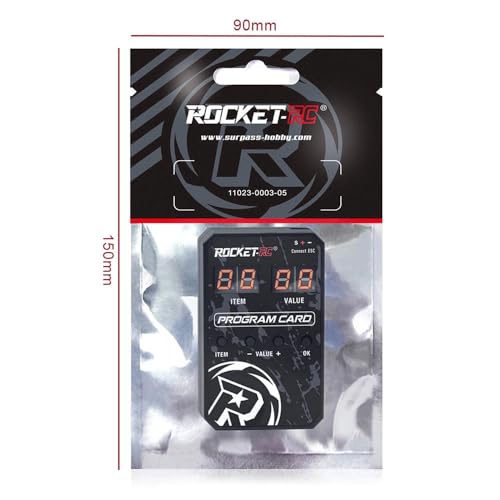 Surpass Hobby Pocket-RC 130A Sensored Brushless ESC and ESC Program Card for 1/10 RC Car