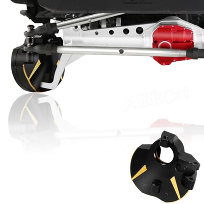 Brass Inner Portal Covers Front Steering Knuckles Upgrades Part for Capra UTB/SCX10 III,ARRCat 2PCS Brass Inner Portal Covers Front Steering Knuckles,Replace# AXI232006,Black