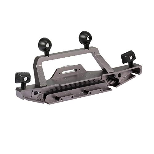 GoolRC TRX-4 Metal Front Bumper with 2 Led Lights for 1/10 RC Crawler Traxxas TRX4 Sport 82024 (Titanium)