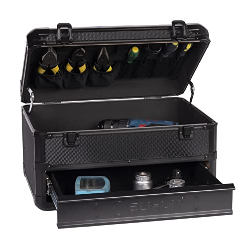 E ELIAUK Tool Box Tool Organizer Storage Cabinet Carry Case Toolbox with Drawers - color: Black