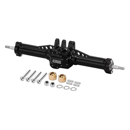 INJORA Rear Axle - +4mm Extended CNC Aluminum Axle for TRX4M Upgrade 1/18 RC Crawler Car - size: Rear