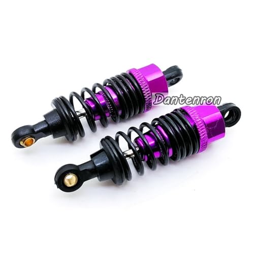 4Pack RC Car 102004 Adjustable Shock Absorber Damper Upgrade Parts Replacement Accessory 68mm For 1/10 RC On Road Drift Rally Car HSP 94102 94122 HPI Losi Axial Tamiya Redcat (Purple) - color: Purple