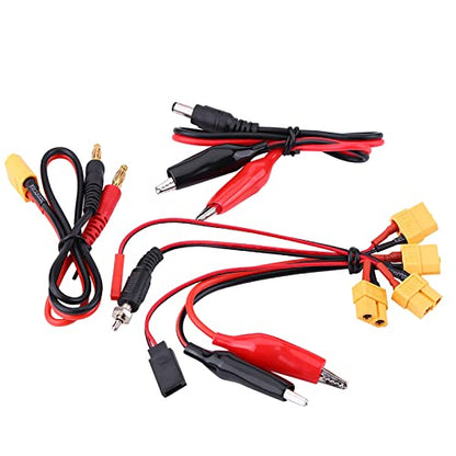80W RC Lipo Battery Balanced Charger, B6 Smart Digital Charge Discharge Tool with Cables Multi Protection Lithium Battery Charger 1-15 NiCd NiMH RC Accessory for 1-6S Lithium Cells (with XT60 Plug) - size: With XT60 plug