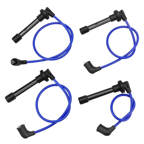 RC-HE76 Spark Plug Wire Kit for 92-00 Civic Del Sol 1.6L 97-00 Acura EL | for D16Y7/Y8/Z6/B5 D15Z1 1.6L Engines Replaces 8034, 32722P2FA03,4PCS