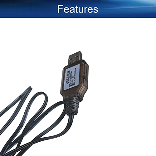 Heyiarbeit L6.2-3P USB Charging Cable for RC Car 9.6V 200mA Ni-MH Ni-CD Battery 1pcs - size: L6.2-3P 1Pcs