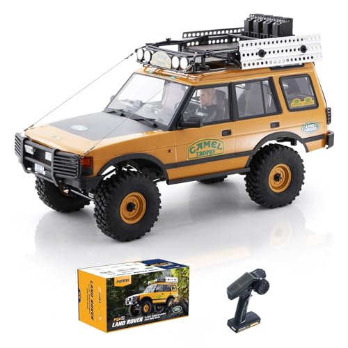 FMS 1/10 FCX10S Land Rover Camel Trophy Edition RC Crawler, Hobby RC Rock Crawler with Lighting System, 4-Link Suspension for Adults, RS (Discovery) - color: Discovery