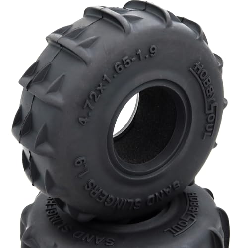 120mm Tall RC Sand Slingers 1.9 Tires 4-Pack for 1/10 TRX4 SCX10 | off-road tires with foam insert, designed for sand and snow terrain, replacement upgrade for 1/10 RC crawler trucks - style: 120mm Tall - 1.9 Sand Slingers tires