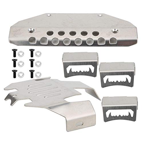 Tbest RC Accessory, 5Pcs Stainless Steel 6-Wheels Remoted Control Crawler Car Chassis Armors Skid Plate RC Vehicle Model Car Replacement Accessory Fit for -6 G63 Skid Plate