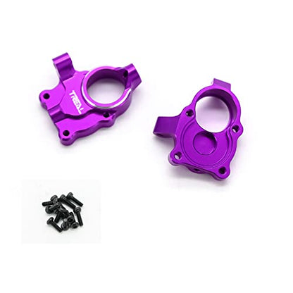 TREAL Alu #7075 Inner Portal Covers(2p) Steering Knuckles for 1/24 FMS FCX24 Upgrades (Purple) - color: Purple