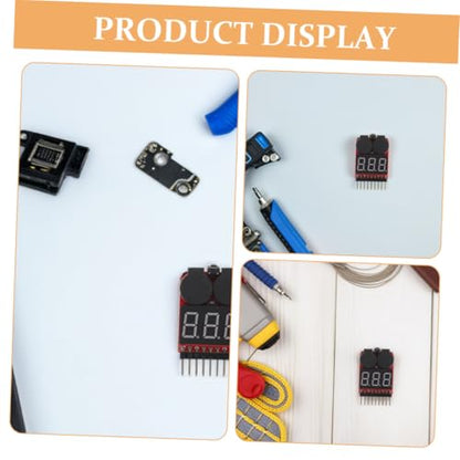 STAHAD 2pcs Lithium Battery Tester with Voltage Meter and Low Voltage Alarm for Rc Batteries and Automotive Use with Sound Alert