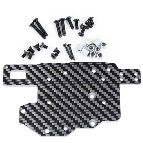 RC Car Carbon Fiber ESC Mounting Fixing Plate ESC Mount Plate ESC Bracket Mounting Bracket Upgrade Parts Compatible with Arrma Kraton 6S V4&V5 BLX Typhon 6S TLR 1/8 RC Car
