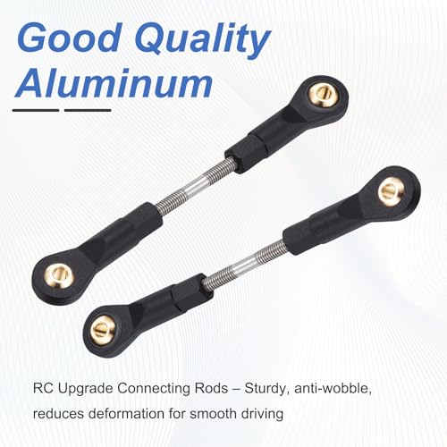 MECCANIXITY 2Pcs Adjustable Turnbuckles Camber Links, 59-69mm Turnbuckle Rod Steering Servo Linkage with M3 Ball Head Rod Ends for RC Car Replace Parts DIY - size: 59-69mm