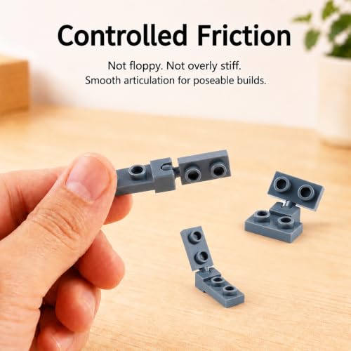 Connector Ball Joints Socket Plate - 250pcs Bricks Bulk Parts and Pieces, 1x1 1x2 Tow Ball and Ball Socket Building Block Dark Gray - color: Dark Gray