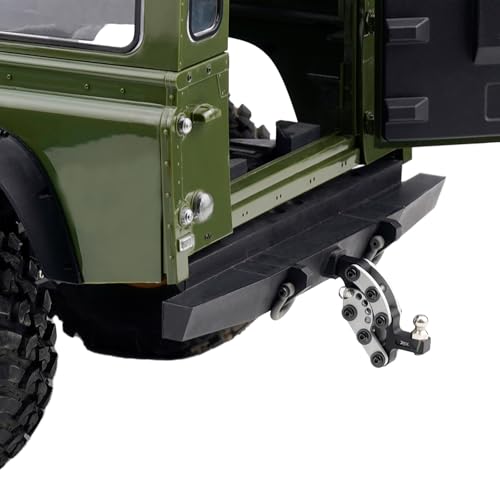 DJX 1/10 RC Trailer Hitch Adjustable Tow Hook Hitch Receiver for Axial 90046 SCX10 TRX4 Redcat Gen7 Gen8 Etc 1/10 RC Crawler Car Upgrade Accessories (Silver) - color: Silver