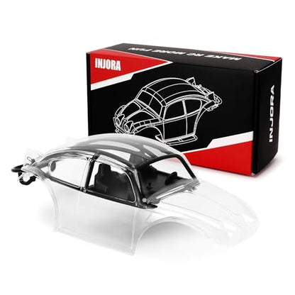INJORA BUG18 Body with Interior for 1/18 TRX4M Universal LCG Chassis（Clear） - color: Clear