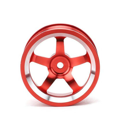 HERCHR RC Wheel Hub, 4Pcs Aluminum Alloy Wheel Rim Hub Accessory Parts for HSP94123 1/10 RC Drift Crawler Car - color: Red