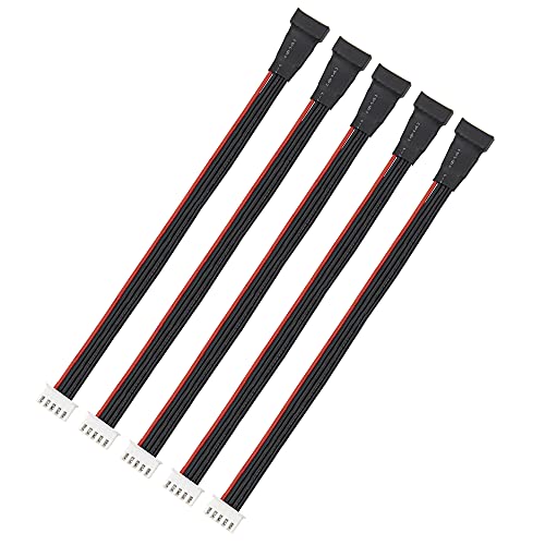 5Pcs ShareGoo 20CM JST-XH Balance Plug Charging Extension Wire Cable 22AWG for RC Car FPV Boat LiPo Battery Balance Charging (5Pin for 4S) - style: 5Pin for 4S
