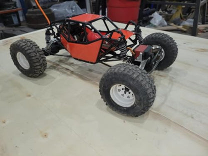 RC Roll Cage Rock Buggy Body Shell for 1/10 Axial SCX10 ll 90046 RC Crawler Car Buggy (Red) - color: Red