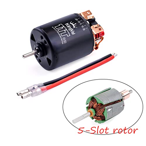 KingVal Replacement 5-Slot Rotor 540 16T Brushed Motor Shaft 3.175mm Compatible with 1/10 RC Crawler Car - size: 16T