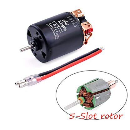 KingVal Replacement 5-Slot Rotor 540 16T Brushed Motor Shaft 3.175mm Compatible with 1/10 RC Crawler Car - size: 16T