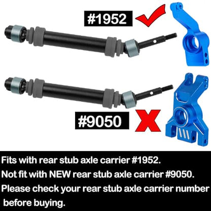 #45 Steel RC Drive Shaft Axles Upgrades Part for 1/10 Slash&rustler&Stampede 4WD 4X4(VXL),Harden Front Rear CVD Driveshafts Hops up,Black witrh Titanium(4PCS) - color: Black Witrh Titanium(4pcs)