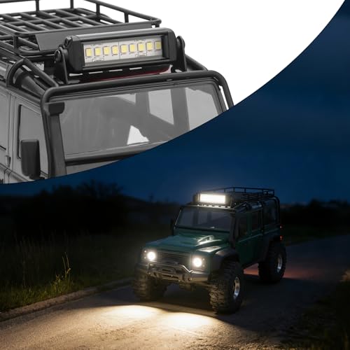 RC Light Bar 10 LED, daitoku 2.16 Inch Aluminum RC LED Lights Kit for Axial SCX10 Traxxas TRX4 TRX4M Arrma Senton Redcat GEN7 1/10 1/18 Crawler