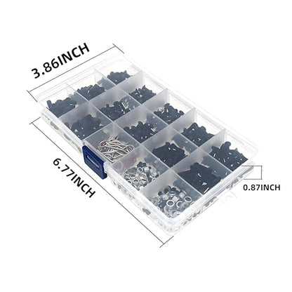 500pcs Universal RC Screw Kit Screws Assortment Set, OZhome Hardware Fasteners for 1/8 1/10 1/12 1/16 Scale RC Cars Trucks Crawler
