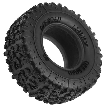 1.3''Soft Rubber Crawler Tires (4PCS) for 1/24 1/18 SCX24 TRX4M AX24 FCX24 FCX18 RC Crawler Car (Style A)