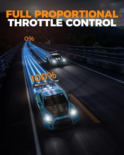 Drift RC Car, 1:20 Scale 2.4GHz 4WD 20KM/H Remote Control Cars | drifting tires & racing tires, 2 batteries, LED lights, proportional throttle control - color: Blue