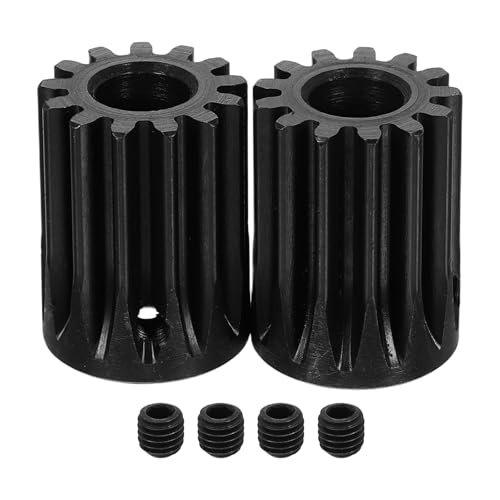uxcell 2Pcs 1.5 Mod 13T Spur Gear 10mm Bore, 1045 Steel Pinion Gear Black Surface Treatment, 20°Pressure Angle, for Spur Rack and RC Model Car or Motor DIY - size: 1.5 Mod 13T, 10mm