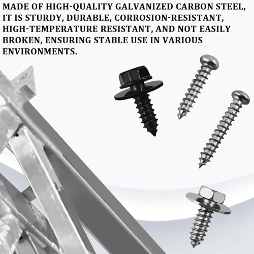 14 Size Automotive Screws Fender Liner Bolts, Metal Body Bumper Screw Splash Shield Fastener Rivet Repair Kit Car Push Retainer Clip with Phillip Round Head Self Tapping Screw Assortment（160PCS）