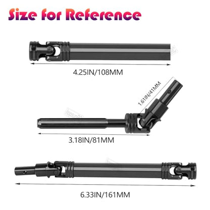 #45 Steel RC Drive Shaft Axles Upgrades Part for 1/10 Outcast 4S V2 BLX & Kraton 4S V2 BLX,4PCS Harden Front Rear CVD Driveshafts Hops up,Black (Only Fit V2)