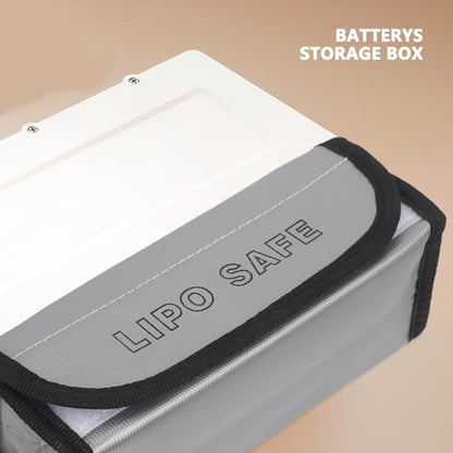 SHINEOFI Fireproof Lipo Battery Bag for Rechargeable Batteries, High Temperature Resistant Storage Pouch with Explosion Protection for Rc Models and Electronics