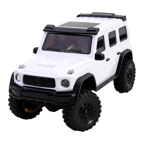 AXIAL SCX30 Plastic Painted Unpainted Body Kit Shell Cover with Light Bucket Mount Spare Tire Mount for 1/30 RC Crawler Replace DIY Upgrade (Unpainted White) - color: Unpainted White