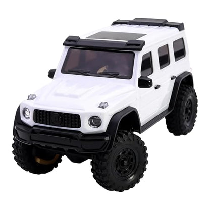 AXIAL SCX30 Plastic Painted Unpainted Body Kit Shell Cover with Light Bucket Mount Spare Tire Mount for 1/30 RC Crawler Replace DIY Upgrade (Unpainted White) - color: Unpainted White
