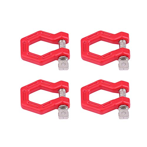 RC Trailer Buckle, Metal 4-Piece Set for Off-Road RC Crawler Lock Catch, Strong Tow Shackle for RC Enthusiasts