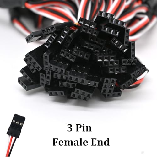 10PCS RC Servo Y Extension Cable 3-Pin Male to 3 Female Y Harness Splitter, 200mm Servo Extension Wire Compatible with JR Futaba JST for RC Car Airplane Helicopter - style: 1 Male to 3 Female