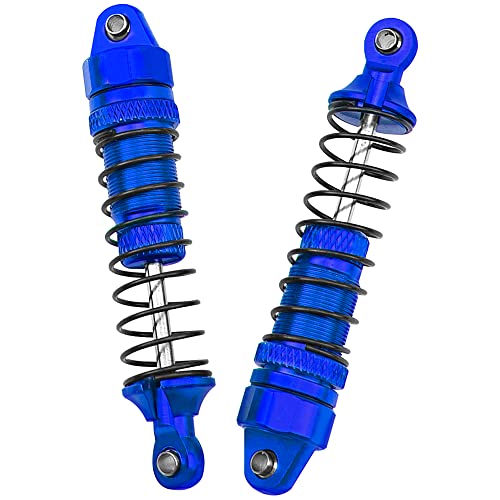 Aluminum Front & Rear Shocks Absorber Dampers Suspension Shocks #7660 7665 Compatible with Traxxas 1/18 LaTrax Teton Desert Prerunner RC Car (Blue) - color: Blue