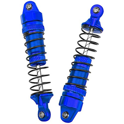 Aluminum Front & Rear Shocks Absorber Dampers Suspension Shocks #7660 7665 Compatible with Traxxas 1/18 LaTrax Teton Desert Prerunner RC Car (Blue) - color: Blue